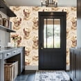 thumbnail image 3 of Peel and Stick Wallpaper vintage Happy Labrador Dog Floral Accents sketch Wall Mural 17.7in x 9.8ft Self Adhesive Removable Wall Paper Renter Friendly Wallpaper for Bedroom Kitchen Bathroom, 3 of 8