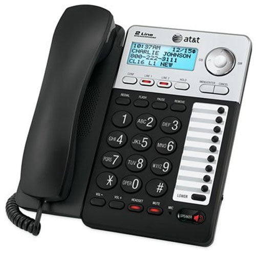 Landline Corded Phone, Att Ml17929 2-line Home Office Desk Speaker Landline  Phone 
