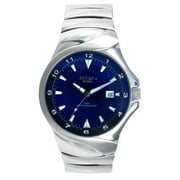 Men's Stainless Steel Watch, Blue Dial