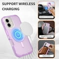 thumbnail image 3 of For iPhone 16 Plus Transparent Phone Case Compatible with MagSafe, Triple Layer Magnetic Charging Case, iPhone 16 Plus Heavy Duty Shockproof and Drop-Proof Phone Case, 6.7 inch, 3 of 6
