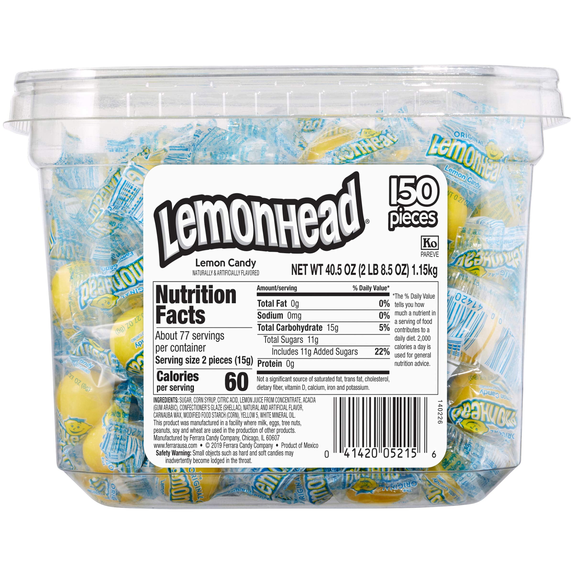 Lemonhead, Lemon Candy, 150 Count, 40.5oz