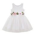 thumbnail image 2 of Herrnalise Toddler Baby Girls Sleeveless Floral Tulle Dress Flower Princess Dresses, 2 of 4