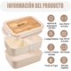 thumbnail image 2 of Bento Box Fiambrera Lonchera para Adultos, Caja de Almuerzo de Estudiante,1400ml-4 Compartimentos, con Púas de Alimentos, Tazas para Tartas, Apto para Microondas/Lavavajillas/Congelador(Caqui), 2 of 4