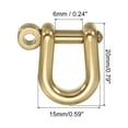 thumbnail image 2 of D-Ring Shackle, 2 Pack 6mm Inner Width Brass Pin Shackle U Type Key Fob Hook, 2 of 5