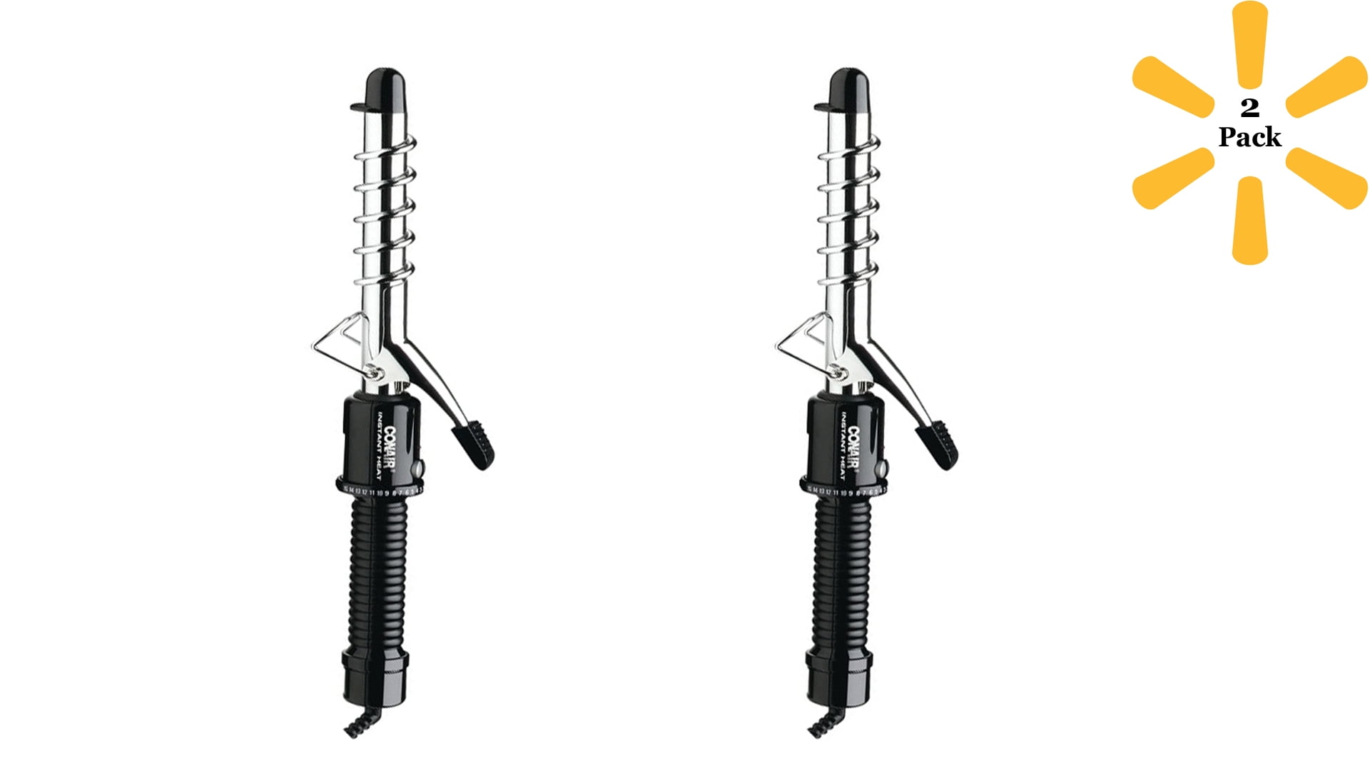 Conair Instant Heat Ceramic 0.75" Spiral Curling Iron 2 Pack