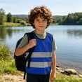 thumbnail image 6 of Trikvn Kids Reflective Safety Vest High Visibility Breathable Mesh Lightweight Waistcoat with Hook and Loop Closure for Cycling Walking Running Outdoor Crossing Guard, 6 of 9