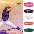 thumbnail image 5 of Yesbay Elastic Baseball Softball Belt Adjustable Length Alloy Buckle Belt Imitation Leather Belt, 5 of 9