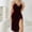 Wine, variant on Summer Dresses Women Quinceanera Dresses Backless Cami Women's Sling Temptation Desire Gold Velvet Lace Nightdress Dress Dark Blue S