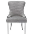 thumbnail image 1 of Canadian Furniture Liza Grey Velvet Luxury Dining Chair (Set of 2), 1 of 3