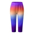 thumbnail image 5 of Ketyyh-chn99 Workout Pants Women Leggings Fashion 3/4 Leggings For Women High Waisted Print Tights Yoga Workout Pants Capri Pants Dark Blue,XL, 5 of 5