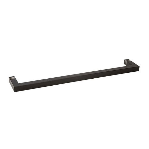 CRL SQ180RB Oil Rubbed Bronze "SQ" Series 18" Square Tubing Mitered Corner Single-Sided Towel Bar