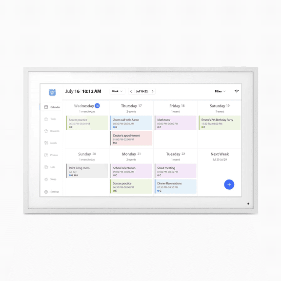 Cadre photo numérique calendrier Wi-Fi Aluratek 15,6" avec mémoire interne de 32 Go