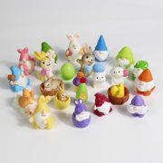 24 Pcs Easter Resin Figures, Rabbit Figurines Easter Bunny Rabbit Gnomes Figures to Hide Tiny Resin Animal Miniatures for Garden Outdoor Cake Topper Dollhouse Decor