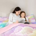 thumbnail image 4 of Feelyou Dreamy Galaxy Cloud Twin Bedding Sets 7-Piece, Rainbow Stars Bedding Comforter Set, 4 of 8