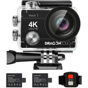 Dragon Touch 4K Action Camera 16MP Vision 3 Ultra HD Underwater 100FT Waterproof Action Camera 170° Wide Angle 4X Zoom Sports Camcorder with Remote Control 2 Batteries Helmet Accessories - Best Reviews Guide