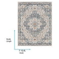 thumbnail image 2 of Livabliss Outdoor Rugs, 8x10 Huntington Beach Traditional Navy Area Rug for Patio, Porch, Deck, Backyard, Waterproof Indoor Outdoor Carpet (7'10" x 10'), 2 of 7