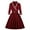Wine, variant on Sentmoon Swing Womens Dresses Elbow-length V Neck Holiday Dresses for Women Vintage Fitted Waist Solid Color Midi Dresses,Fit & Flare Casual Womens Fashion Wine S Fall Saving