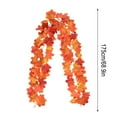 thumbnail image 3 of SHENGXINY 1PCS Artificial Fall Decorations Artificial Maple Leaf Hanging Vines for Home Indoor Outdoor Window Wall Door Decor 68.89in Orange, 3 of 6