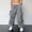 Grey, variant on Mens Cargo Pants Relaxed Fit Loose Capri Pants with Pockets Comfortable Regular Fit Athletic Trousers Grey Size XXXL