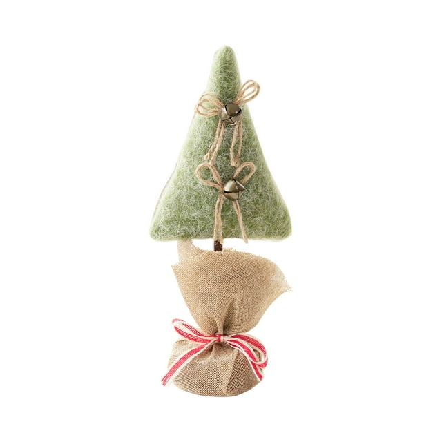 Christmas Tree Decorations,Felt Bell Bow Christmas Tree Tablecloth, Decorative Ornament for Scene Setup