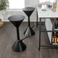 thumbnail image 5 of Chronos 29.75" Modern Industrial Iron Hourglass Backless Bar Stool with Foot Rest, Black, 5 of 9