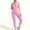 Pink, variant on Tidyack,Women's Solid Color Zipper Yoga Jumpsuit, High Elasticity Running Suit, Slim Fit Long Sleeved, Sportswear Jump Suit, For Fitness, Training, Durable Spandex Blend, Versatile Workout Gear