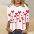 thumbnail image 2 of GA WEIHUA Flash Deals,Fashion Valentines Day Tops Shirts for Women Love Heart Print Tees Plus Size Blouse Valentine's Day Soft Outfits(Red,XXL), 2 of 5