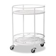 thumbnail image 1 of Baxton Studio Dallan White Metal 2-Tier Kitchen Cart, 1 of 8