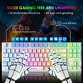 thumbnail image 3 of ZIYOULANG 88 Keys Gaming Keyboard 6400 DPI Lightweight Optical Mouse Combo RGB for PC Gamers (White), 3 of 8