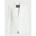 thumbnail image 5 of Scoop Women's and Women's Plus One Button Linen Blend Blazer, Sizes XS-4X, 5 of 5