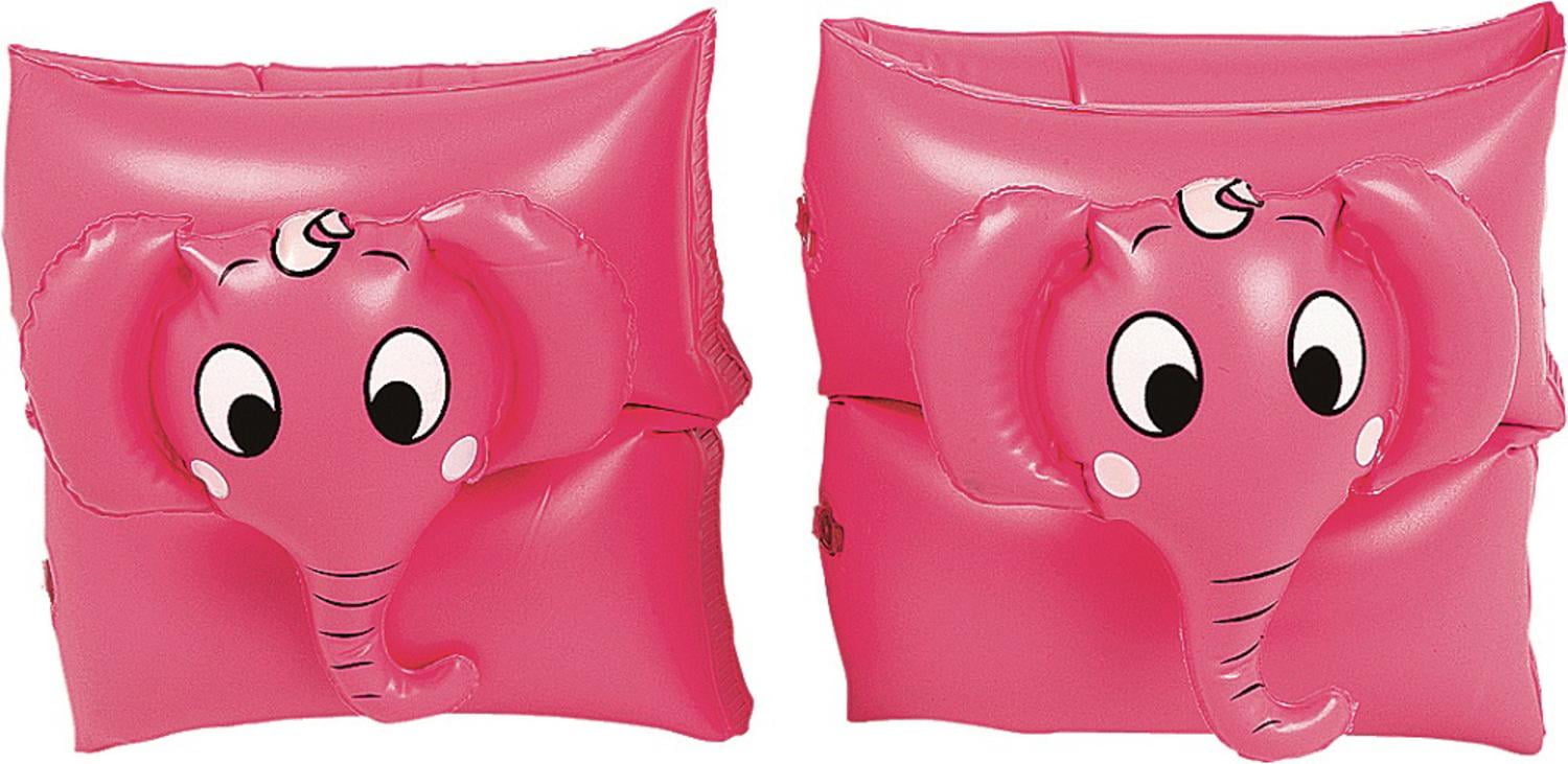Set of 2 Pink Funny Elephant Inflatable Swimming Pool Arm Floats for