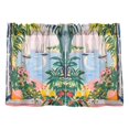 thumbnail image 7 of Yayeee Kitchen Curtains Tier Pair Light Filtering 27"x36" Rod Pocket Short Cafe Window Panel, Floral Seaside, 7 of 7