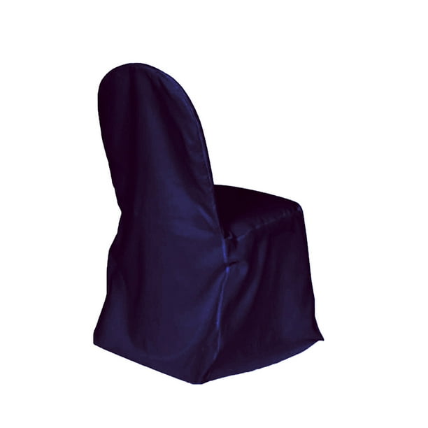 Your Chair Covers Polyester Chair Cover Navy Blue for Wedding, Party