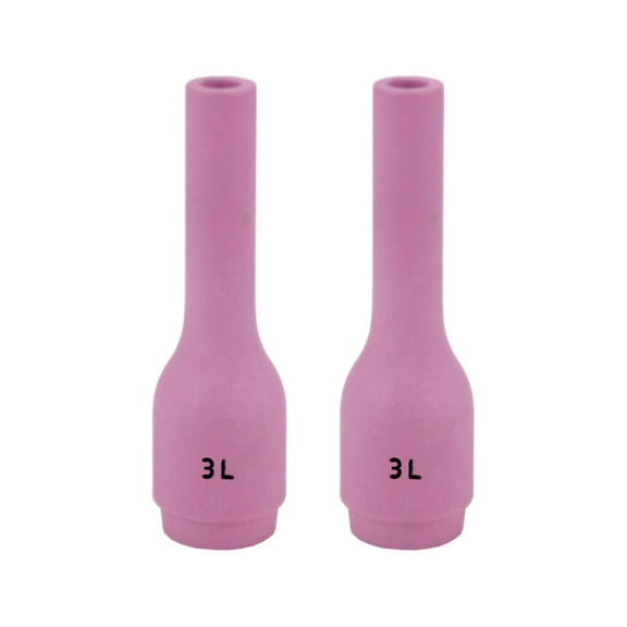 Long Alumina Nozzle Cups for TIG Welding Torches Series 9/20/25 with Standard Set-Up and 17/18/26 with Stubby Set-Up - Model: 796F70 - #3 (3/16") - (2 PACK)
