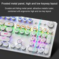 thumbnail image 3 of Teclado para juegos Teclado flotante con cable Teclado ergonómico resistente al agua con sensación mecánica, Teclado retroiluminado con LED arcoíris ultradelgado para escritorio, computadora, PC Xemadio 2033344-5, 3 of 9