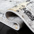 thumbnail image 3 of SAFAVIEH Amelia Romeo Abstract Bordered Runner Rug, Grey/Gold, 2' x 8', 3 of 6