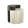 thumbnail image 4 of Ying Yang Modern Style End Table Made with Iron Sheet Frame in Black & Silver, 4 of 8