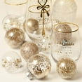 thumbnail image 3 of Sea Team 60mm/2.36" Shatterproof Clear Plastic Christmas Ball Ornaments Decorative Xmas Balls Baubles Set with Stuffed Delicate Decorations (30 Counts, Champagne), 3 of 7