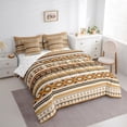 thumbnail image 3 of Manfei Aztec Geometric 7-Piece Twin Bedding Sets,Boho Theme Bedding Comforter Set,Brown Beige Sheet Sets For Men Women,Ultra Soft Home Decor Reversible, 3 of 8