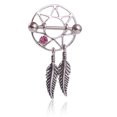 thumbnail image 1 of Anillo para pezón con diamantes de imitación en forma de atrapasueños, joyería para el cuerpo, piercing antialérgico (rosa), 1 of 3