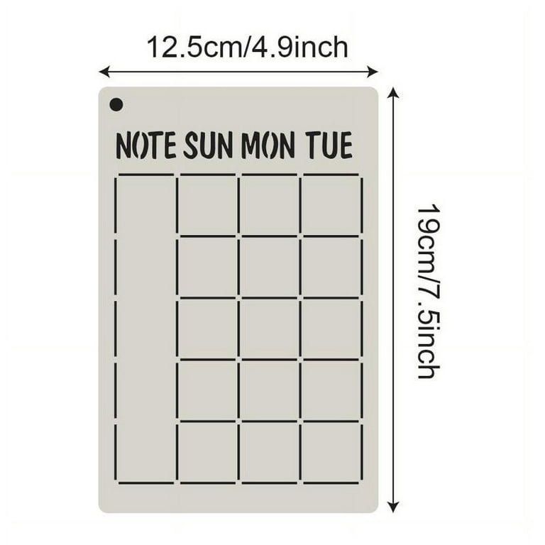 A5 Size Planner Stencils - Weekly Box