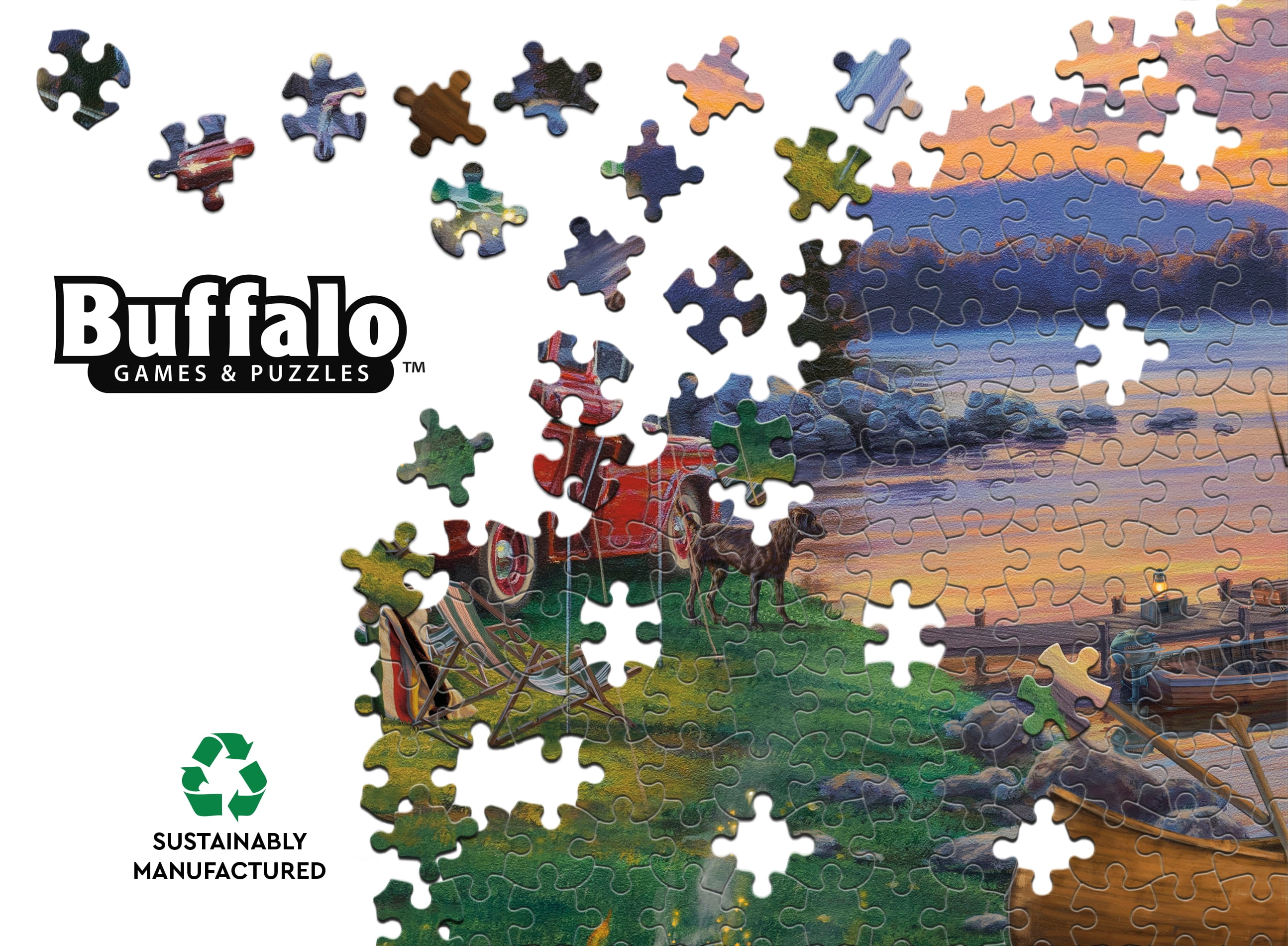 Buffalo Games Darrell Bush A Happy Camper 1000-Piece Interlocking Jigsaw Puzzle for Adults Ages 14+