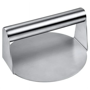Stainless Steel Burger , 5.5 Inches, Round Burger Smasher, Non-Adhesive Bacon and Grill for Steaks,