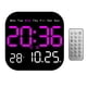 thumbnail image 4 of Reloj despertador digital con alarma y reloj de mesa, control de luz ajustable de 10 niveles. Rosa, 4 of 9