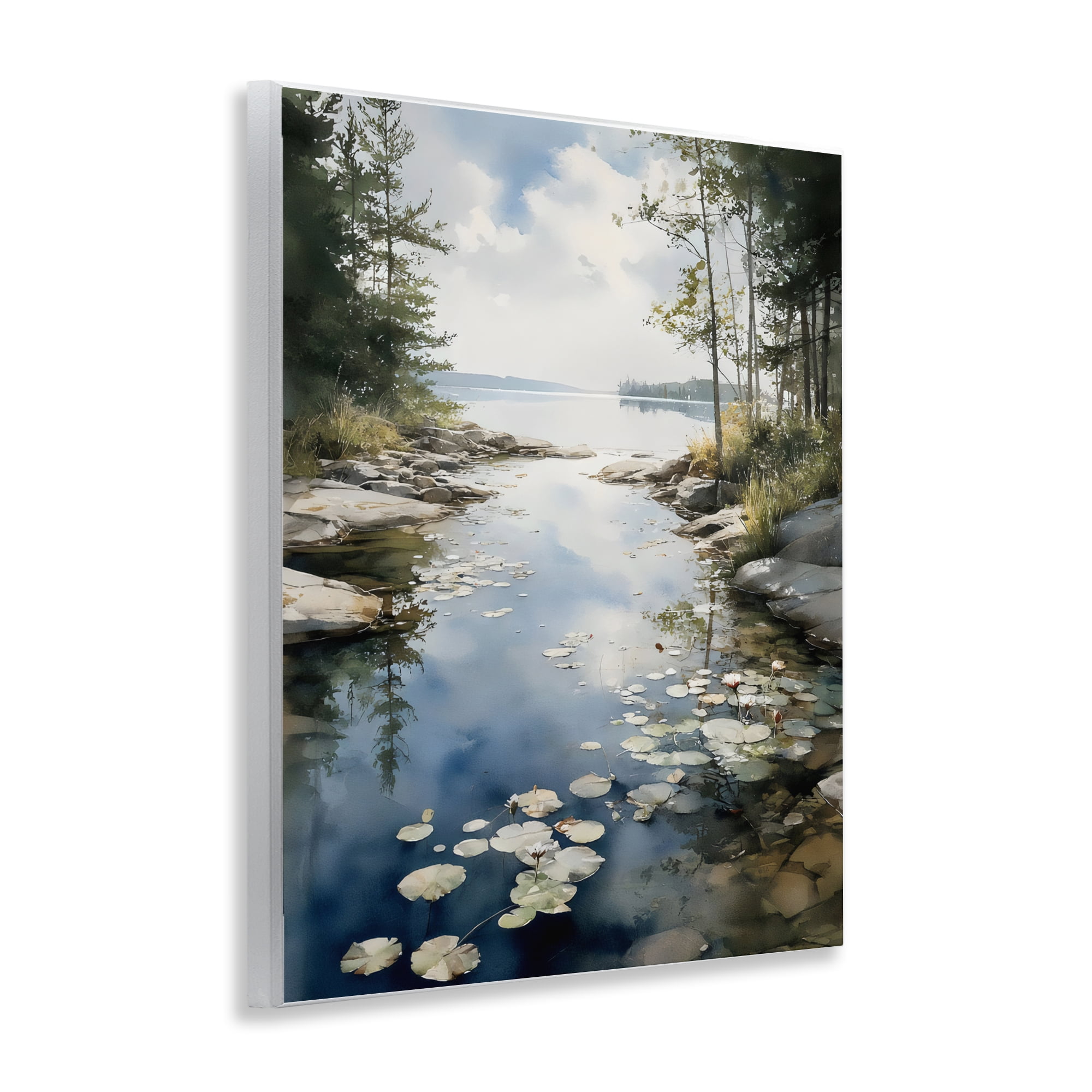 Stupell Industries Lilypad Inlet Reflection Wall Plaque Art, design by Franklyn Gregory