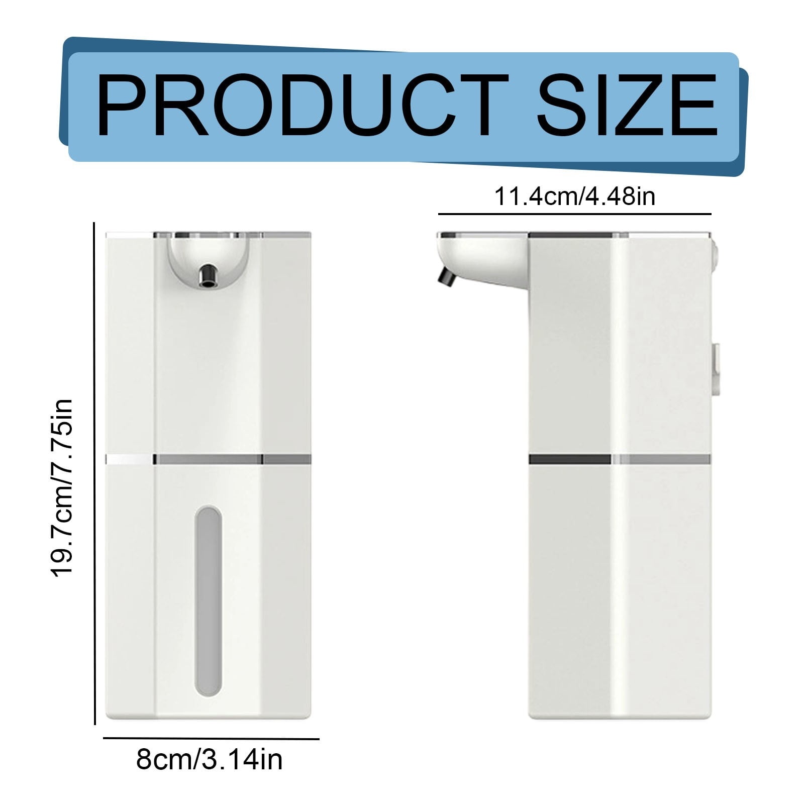 BinKFF Automatic Liquid Soap Dispenser,4-Level Adjustable, Wall Mount,USB Rechargeable,10.7oz/360ml,Touchless Hand & Dish Soap Dispenser for Bathroom, Kitchen,Hotel, Restaurant