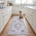 thumbnail image 3 of Safavieh Tucson Nazca Oriental Machine Washable Runner Rug, Light Purple/Sage, 2'6" x 12', 3 of 13