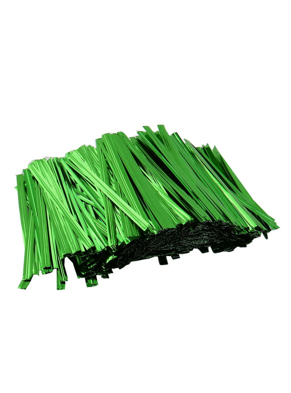 Unique Bargains 1600 Pcs Green 8cm Length Candy Bread Bags Packaging Twist Cable Tie for Home Essential Green