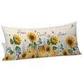 thumbnail image 2 of Yellow Sunflowers Body Pillow Covers 20"x60", Daisy Bees Elegant Pastoral Floral Soft Brushed Microfiber Breathable Throw Pillow Covers, Pillowcase with Zipper for Couch Sofa Bedroom Living Room, 2 of 9