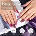 thumbnail image 2 of Azurebeauty 4-Color Dip Nail Kit: Dark & Lilac Purple Glitter with Base/Top Coat & Activator for French Manicure Art DIY & Gift, 2 of 8